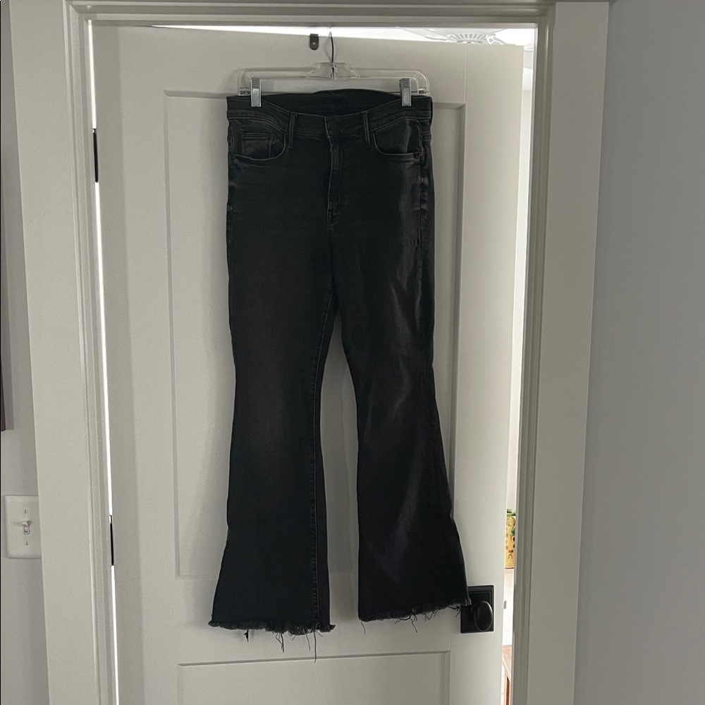 MOTHER Black Flare Jeans